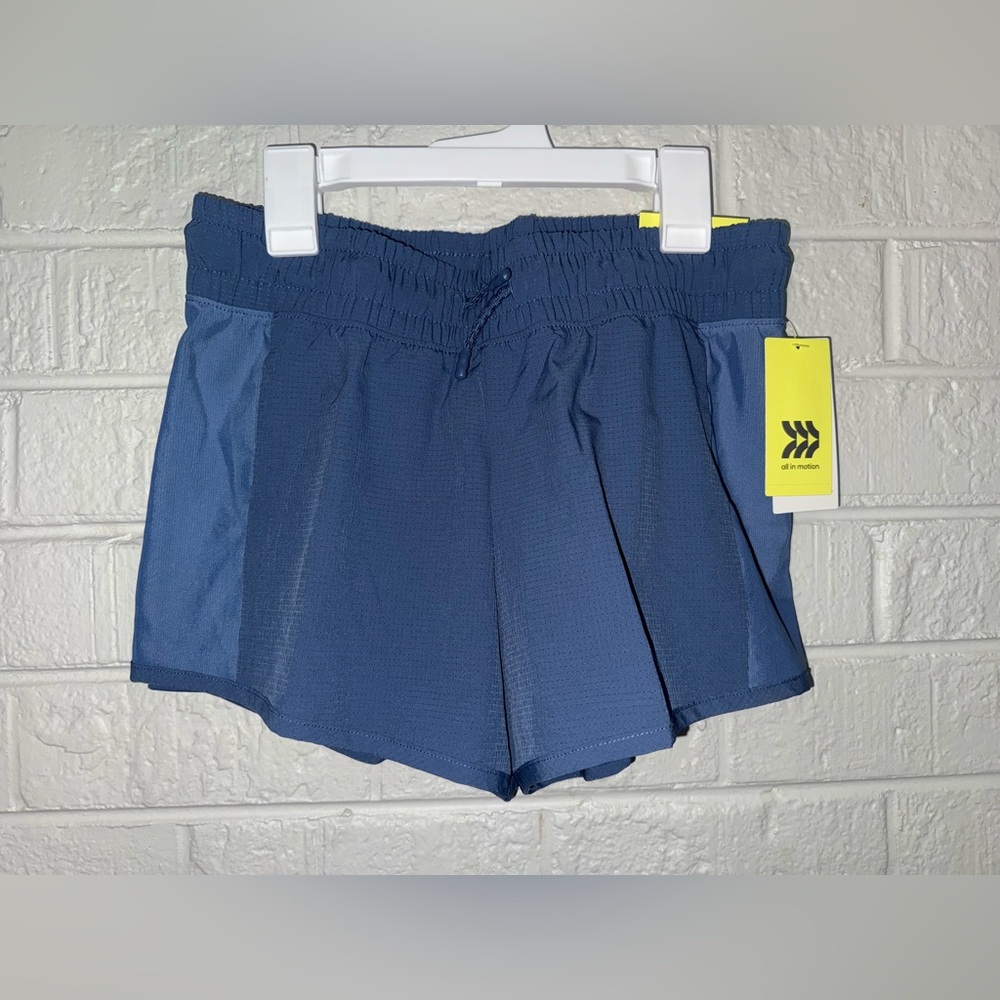 NWT ALL IN MOTION L (10/12 & XL (14)  girls Mid Rise standard fit 2 in 1 shorts✨